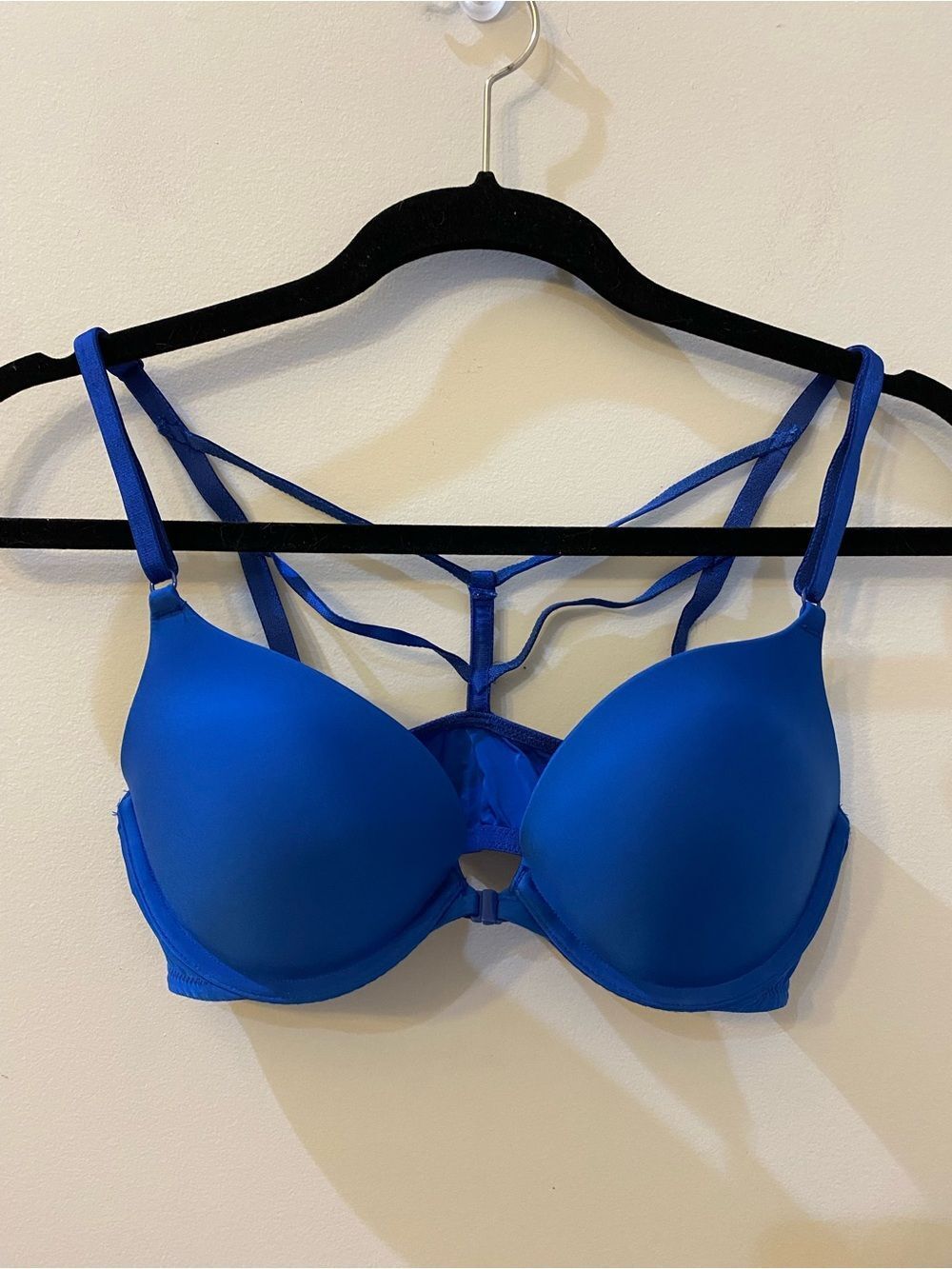 Victoria’s Secret Push-Up Pigeonnant Bra Blue Women’s Size 34C